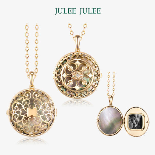 【浮光】相片盒JULEE JULEE茱俪珠宝 18K黄金钻石相片盒吊坠 商品图0