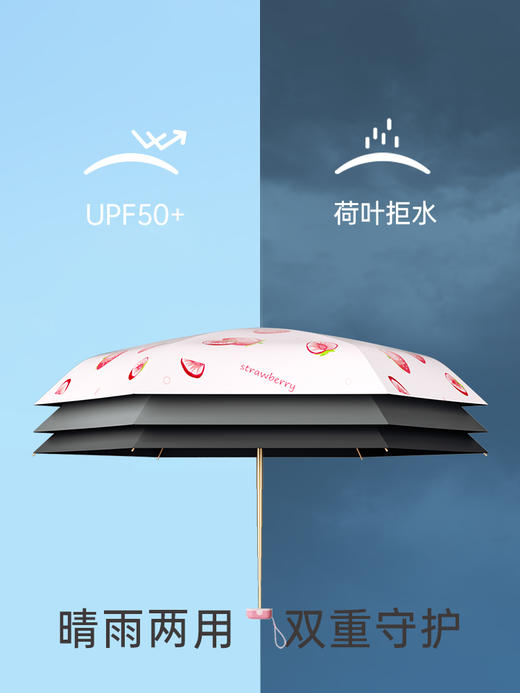左都ZD162水果六折常规胶囊壳防晒伞晴雨两用 商品图5