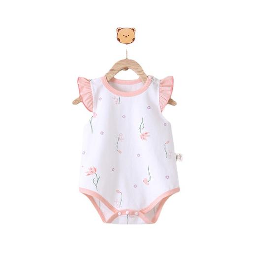 【花边袖包屁衣】宝宝衣服包屁衣婴儿夏季新生儿哈衣薄款全棉连体衣睡衣爬爬外出服 商品图4