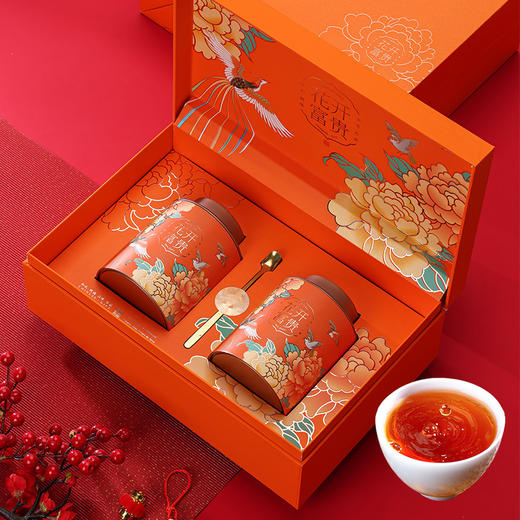 「双罐礼盒装！金骏眉」新茶蜜香金骏眉红茶茶叶礼盒装浓香型250g 春节年货送礼送长辈茶饮 商品图0
