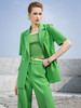 夏季新款高端绿色短袖西装套装女套裤时尚洋气西服休闲外套气质 商品缩略图0