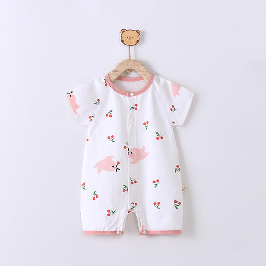 【甄选好棉 轻薄透气连体衣】宝宝连体衣婴儿衣服夏季短袖爬爬外出服装新生儿哈衣全棉睡衣 商品图7