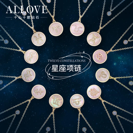 ALLOVE十二星座系列锆石链坠，每个星座定制项链~独属于你~ 商品图8
