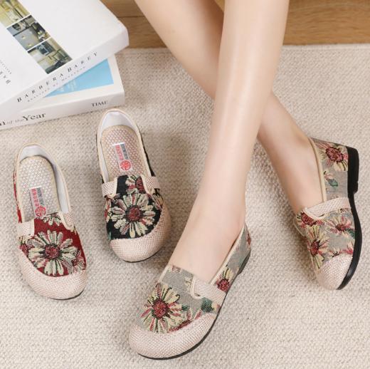 【服装鞋包】-一脚蹬女鞋老北京布鞋舒适透气妈妈鞋 商品图2