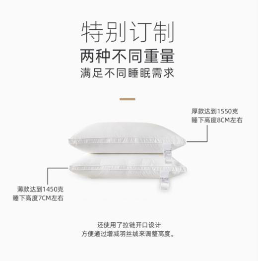 中策严选特别订制羽丝绒枕头 五星级酒店枕头护颈枕头芯柔软舒适3.175 商品图1