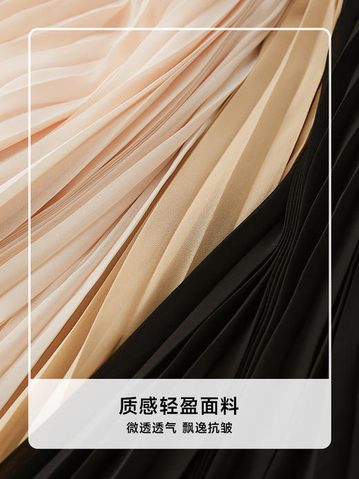 褶皱系列 V领压褶连衣裙（三色）FD4297235 商品图7