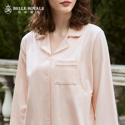 皇家丽美新款孕妇哺乳睡衣产前产后月子服薄款春夏家居服开衫长袖套装JJT9928 商品图4
