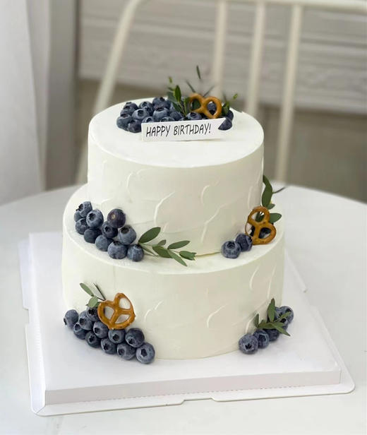 小清新简约蓝莓主题蛋糕 商品图0