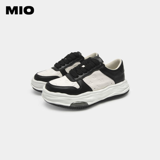 MIO米奥秋季字母小白鞋女面包鞋休闲板鞋潮流黑白熊猫鞋 M234582927 商品图3