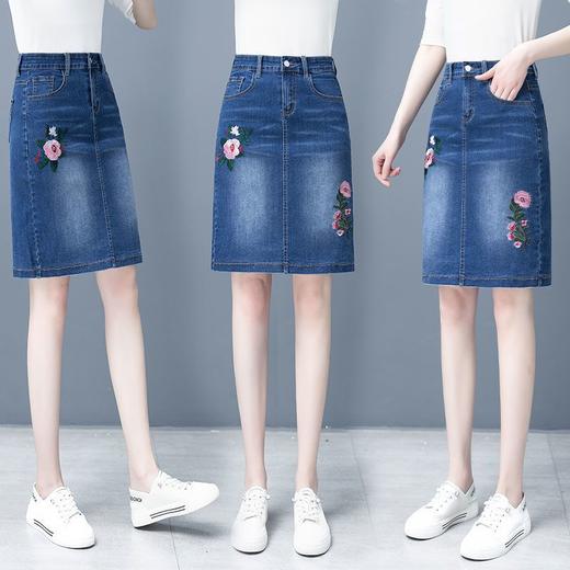 DD-2023春夏季新款薄款牛仔裙半身裙高腰显瘦弹力修身显瘦一步包臀裙 商品图5