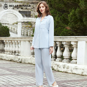 皇家丽美新款孕妇哺乳睡衣产前产后月子服薄款春夏家居服开衫长袖套装JJT9928