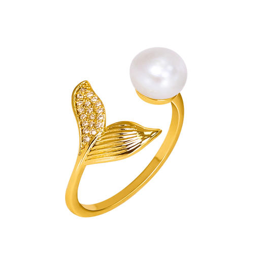 Manreya玛芮雅余生有你新版珍珠三件套耳钉项链戒指组合新款小众礼物情人节礼物 商品图3