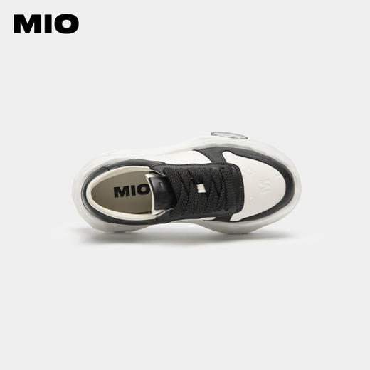 MIO米奥秋季字母小白鞋女面包鞋休闲板鞋潮流黑白熊猫鞋 M234582927 商品图2
