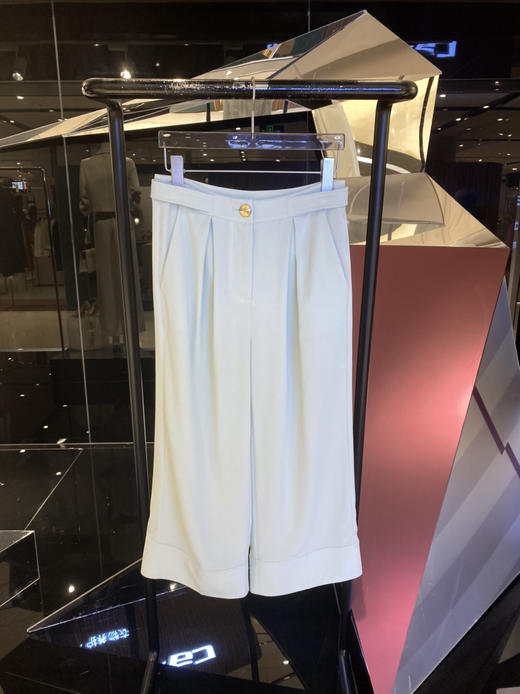 高腰开叉七分裤 商品图0