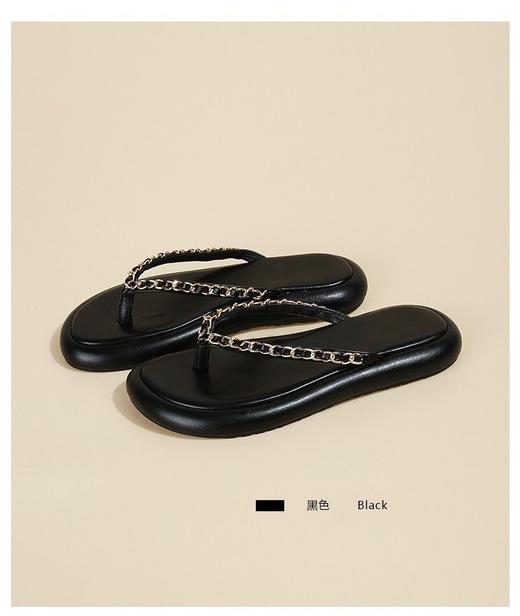 【绝美精致高J感法式高端凉鞋】法式厚底小香风凉拖鞋仙女鞋子2023新款夏季外穿软底海边沙滩凉鞋 商品图7