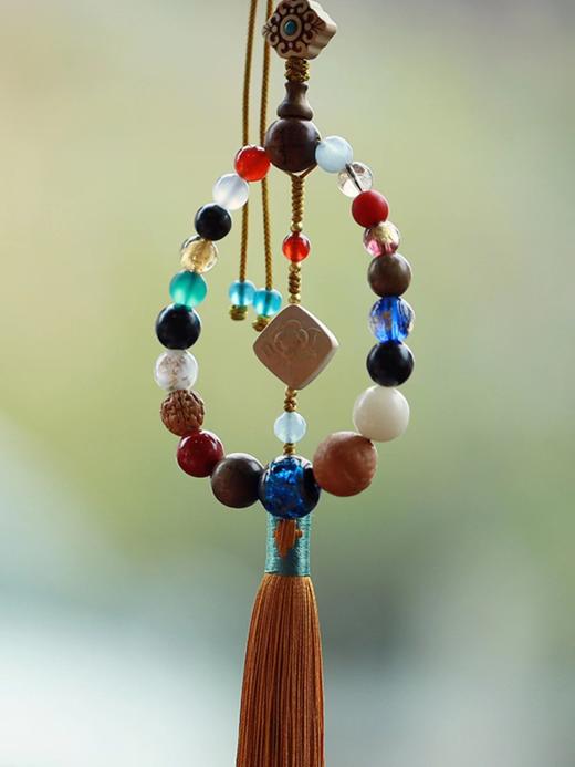 牛首山文创十八子菩提串女十八籽多宝车载挂饰18籽念珠男车内挂饰 商品图3