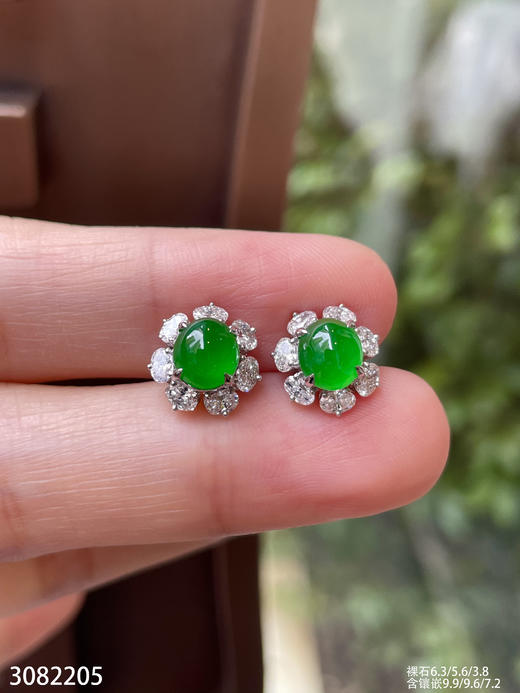 3082205，蛋面耳钉。具体价格微信咨询 商品图3