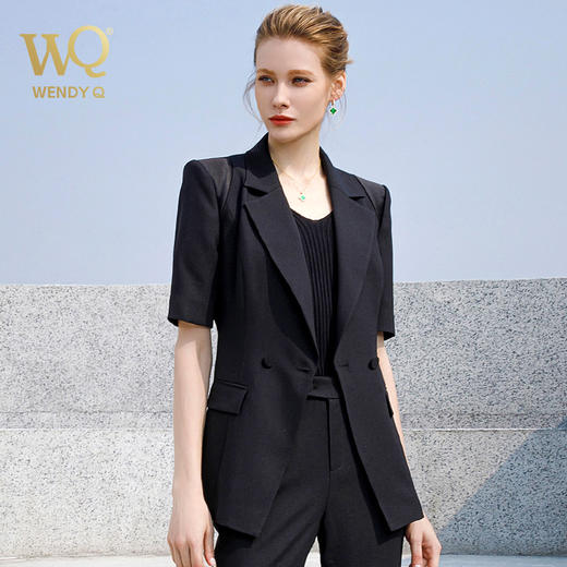 夏季高端西装套装女职业装套裤气质时尚短袖西服女士正装工作服 商品图0