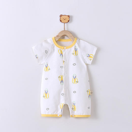【甄选好棉 轻薄透气连体衣】宝宝连体衣婴儿衣服夏季短袖爬爬外出服装新生儿哈衣全棉睡衣 商品图1