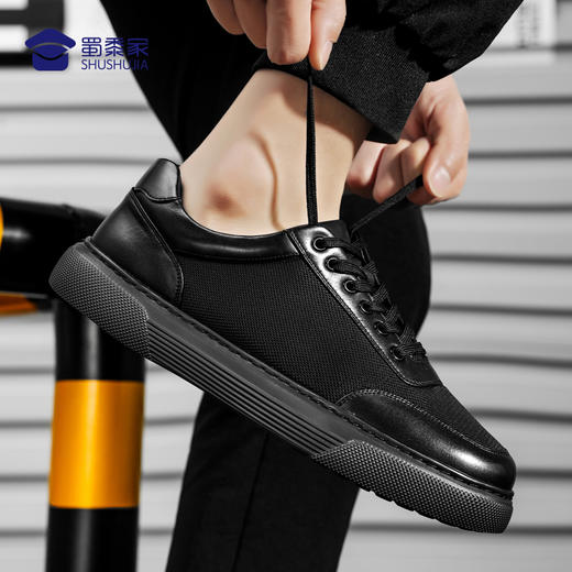 【实付满399送保温杯】【透气软底板鞋】透气干爽系带网面布鞋 休闲软底低帮板鞋 商品图6