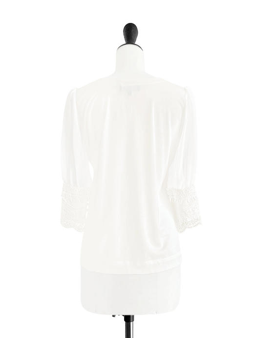TYNVIE 袖口装饰上衣 - 白色 商品图8