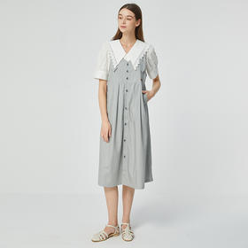 famecoco范可儿莫代尔棉连衣裙女外穿夏新款背带裙设计感小众FAB3FE004