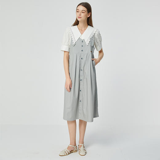 famecoco范可儿莫代尔棉连衣裙女外穿夏新款背带裙设计感小众FAB3FE004 商品图0