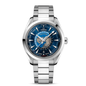 欧米茄 OMEGA 海马系列 AQUA TERRA 150米腕表 43毫米至臻天文台GMT世界时腕表 220.10.43.22.03.001