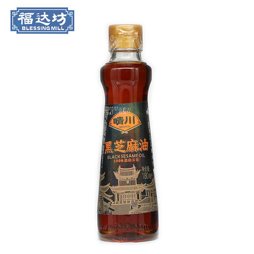 晴川180ml物理压榨黑芝麻油（一级）（6937390188466） 商品图0