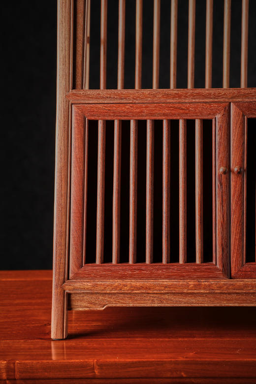 红桥红  家具严选  缅甸花梨(大果紫檀）  【39直棂 小茶水柜】 商品图3