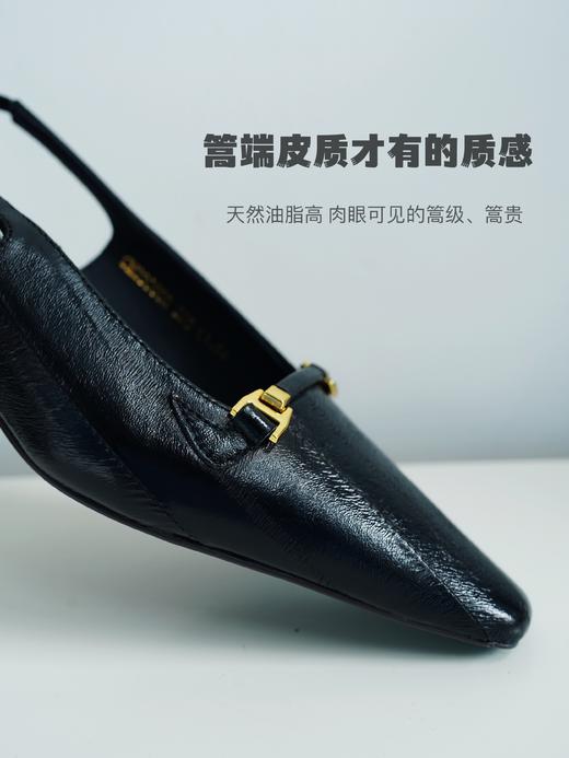 花花团醉重奢篙端单鞋【深海丝绸——鳗鱼皮4cm高跟鞋】光泽篙级 含天ran油脂 越穿越亮、越穿越舒服 不易刮伤 比一般皮革更耐用坚固 显瘦优雅鞋型 经典百搭 脚袢有弹力包容脚型！（花花团宠粉福利） 商品图4