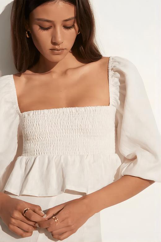 FAITHFULL THE BRAND - VIVICA TOP-EGGSHELL - 女装 - 上衣 - 蛋皮色 商品图2