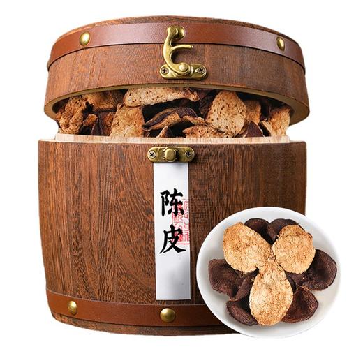 「陈皮木桶装」新会陈皮老陈皮干茶叶泡茶桔皮橘皮木桶礼盒装团购礼品茶饮 商品图4