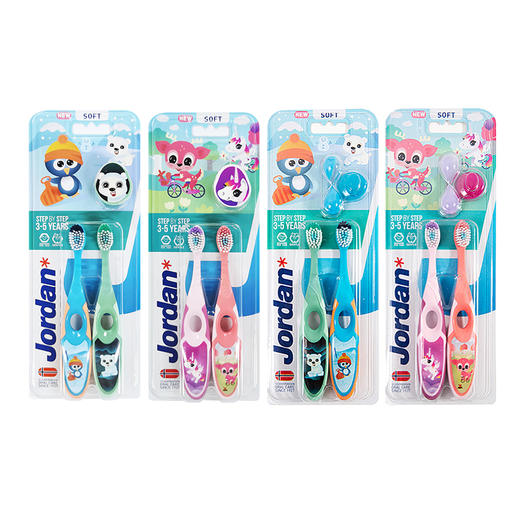 【儿童系列】挪威Jordan婴幼儿童宝宝软毛牙刷岁训练护齿乳牙进口牙刷、电动牙刷、5岁+儿童牙线 商品图6