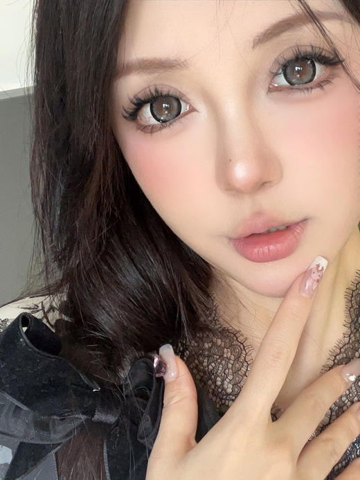 【缺货：350 375 400 600 650/2片 700 750  800 缺货，其它度数齐全】月抛 Kaylens 甜果茶 14.5 蓝黑 商品图5