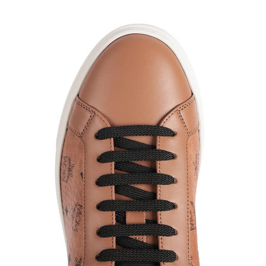 【超惠秒】MCM 男士经典百搭 干邑色 真皮 运动休闲鞋/板鞋 11488 商品图6