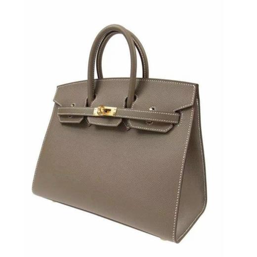【现货预定款】Hermes 爱马仕 Birkin25 女士铂金包 金扣Epsom牛皮手提包 大象灰 商品图1
