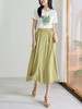 【季末特卖】熙世界薄款阔腿裤裙裤女夏季2025新款高腰显瘦休闲九分裙裤宽松裤 商品缩略图0