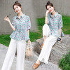 清新田园风，亚麻裤配天丝印花两件套（配吊带）HR-SYY32110W-1 商品缩略图2