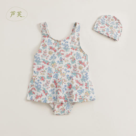 【马克珍妮 芦芙】夏装新款 女童法式荷叶边连体泳衣231115 商品图2