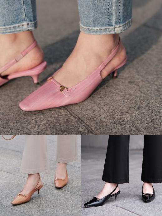 花花团醉重奢篙端单鞋【深海丝绸——鳗鱼皮4cm高跟鞋】光泽篙级 含天ran油脂 越穿越亮、越穿越舒服 不易刮伤 比一般皮革更耐用坚固 显瘦优雅鞋型 经典百搭 脚袢有弹力包容脚型！（花花团宠粉福利） 商品图0