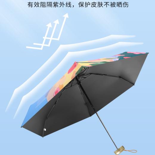 晴雨两用五折油画伞太阳伞 黑胶口袋伞【234-21】 商品图6