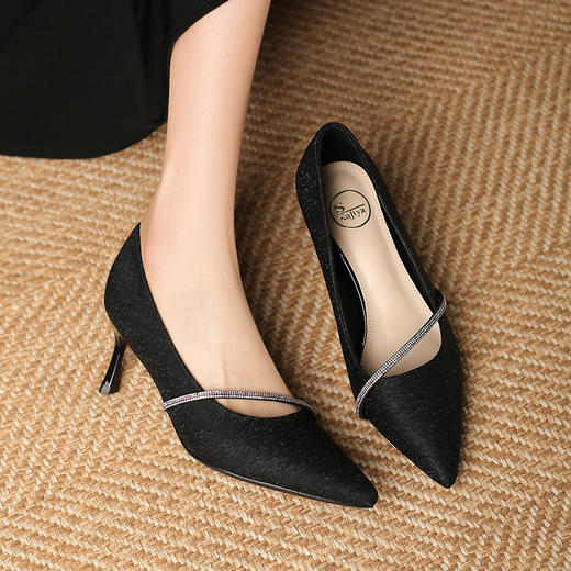 品质好货 | Safiya/索菲娅2023春夏新款尖头浅口通勤鞋豆豆鞋鞋子单鞋女鞋 商品图1