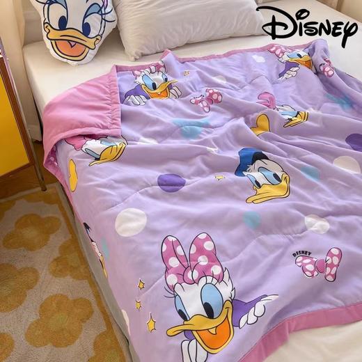 迪士尼正版授权【59元买一条送一条】 送手提袋1个 萌趣卡通图案 天然凉感竹棉水洗棉 儿童A类夏凉被 幼儿园yi菌大豆棉被子-SH 商品图5