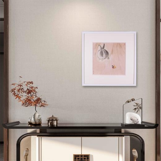 谢莹《开轩纳微凉》国画花鸟 38CM*38CM 约1.3平尺 纸本（已装框）【原作编号GH0029】 商品图1