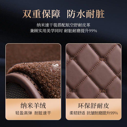 御马特斯拉model3y奥迪a46lq5宝马x35系迈速腾专用全包围速干毯汽车脚垫 商品图1