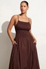 FAITHFULL THE BRAND - NOLIE MIDI DRESS-CHOCOLATE - 女装 - 连身裙 - 巧克力色 商品缩略图3
