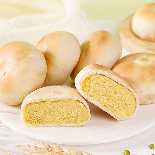 【皮薄馅厚很有料！绿豆饼传统手工艺老式糕点】糯香清甜，咸甜适口，香酥醇正，金灿诱人颜值高，薄皮独立包装健康特价清仓 商品图2