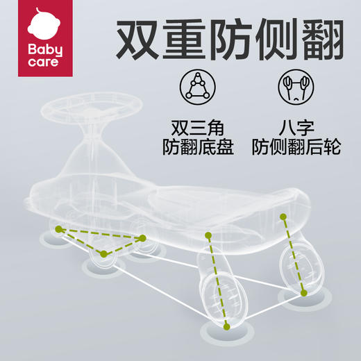 【babycare好物集】扭扭车儿童男女宝宝溜溜摇摇玩具1-3岁静音万向轮防侧翻 商品图4