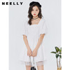 NEELLY纳俪气质方领连衣裙女泡泡袖甜美白色娃娃裙夏季大摆A字裙N23044Y04571 商品缩略图0